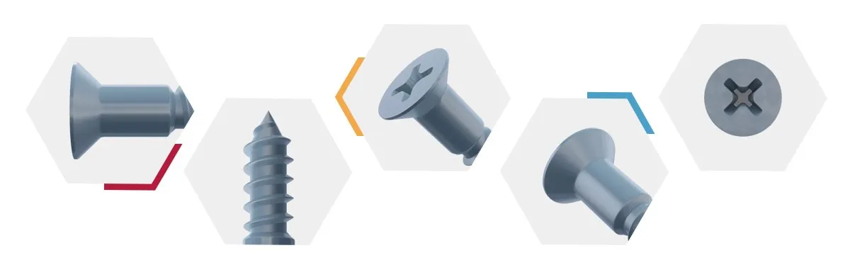 Black Oxide Flat Head Wood Screws-DIN 7997-detail